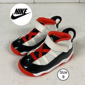 Nike Jordan 6 Rings White/Team Orange-Black-Sail DV1344-108 Toddler Size 8C